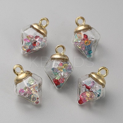 Glass Pendants GLAA-WH0036-19H-1