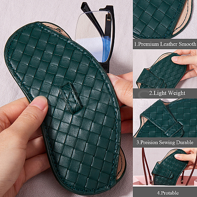 1Pc PU Leather Eyelasses Storage Bag AJEW-CN0002-61A-1