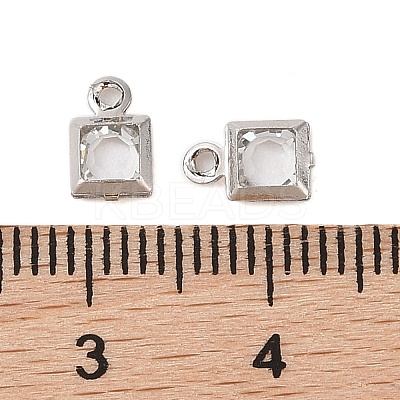 Rack Plating Brass Glass Pendants KK-S385-02P-03-1