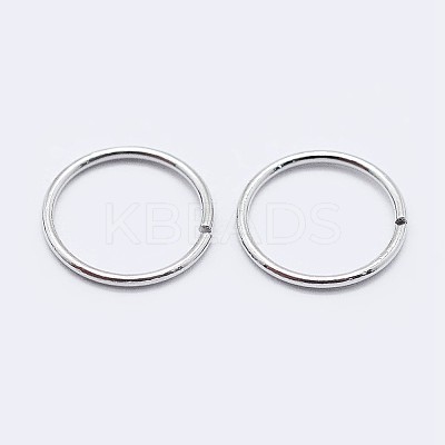 Rhodium Plated 925 Sterling Silver Saw Cut Open Jump Rings STER-F036-02P-0.9x5mm-1