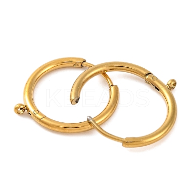 Ion Plating(IP) 304 Stainless Steel Hoop Earring Findings STAS-G339-01G-1