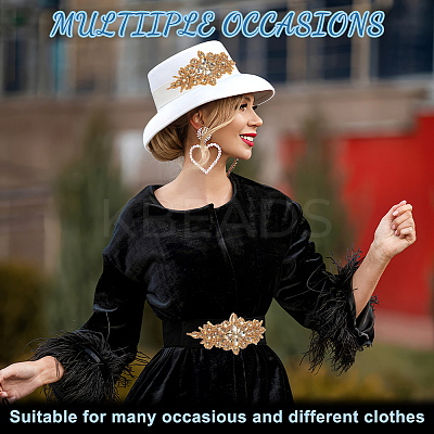 Rhinestone Flower Appliques DIY-WH0504-99B-1