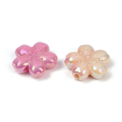 UV Plating Opaque Acrylic Beads MACR-L007-06C-1