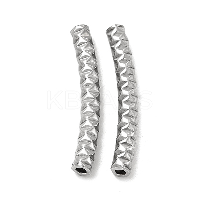 Non-Tarnish Textured 304 Stainless Steel Tube Beads STAS-P319-41P-1
