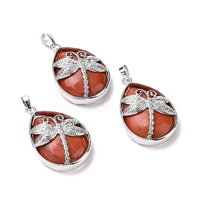 Natural Red Jasper Pendants G-G900-01P-03-1