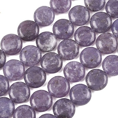 Natural Lepidolite/Purple Mica Stone Beads Strands G-L648-B09-15mm-1