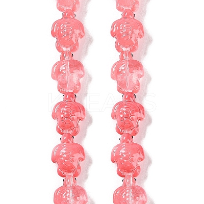 Transparent Glass Enamel Beads Strands GLAA-B021-06H-1