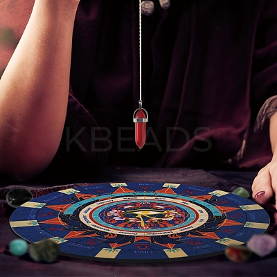 Flat Round Rubber Pendulum Altar Mats PW-WGD34B2-01-1