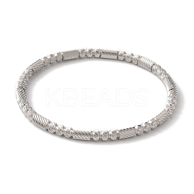 Non-Tarnish Texture 304 Stainless Steel Bangles for Women BJEW-K252-02P-1