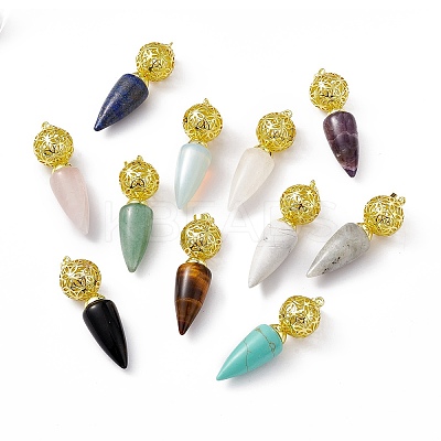 Natural & Synthetic Mixed Stone Big Pendants G-H281-07G-1