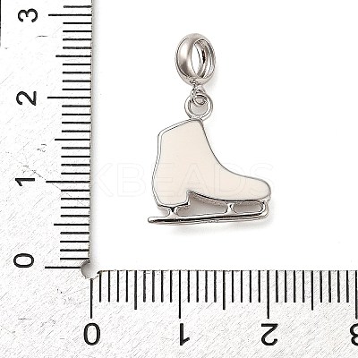 Rhodium Plated 925 Sterling Silver Enamel European Dangle Charms LS-STER-P062-02A-03-1