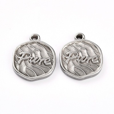 Non-Tarnish 304 Stainless Steel Pendants STAS-G242-11P-1