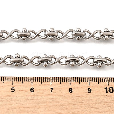 304 Stainless Steel Oval Infinity Link Chain Necklaces for Women Men NJEW-K249-20B-P-1