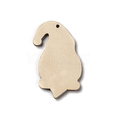 Christmas Single Face Printed Wood Big Pendants WOOD-H102-01B-1