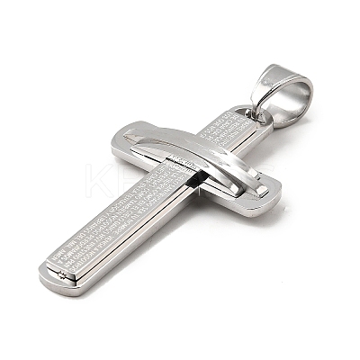 304 Stainless Steel Big Pendants STAS-R171-05P-1