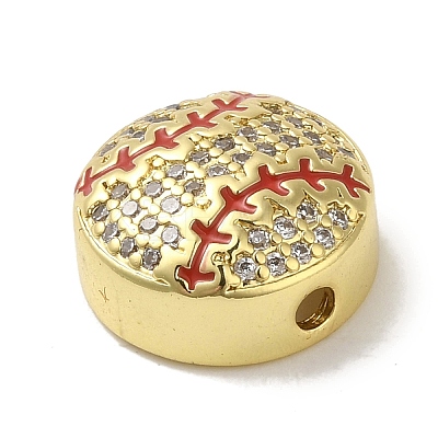 Rack Plating Brass Micro Pave Cubic Zirconia Beads KK-P272-02G-1