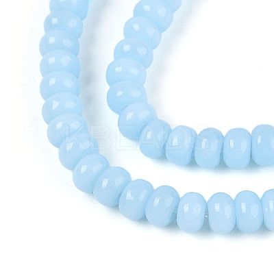 Opaque Solid Color Glass Beads Strands GLAA-ZX008-4mm-18J-1