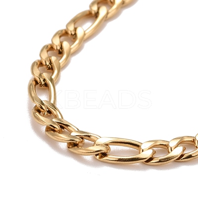 Ion Plating(IP)  304 Stainless Steel Chain Necklaces NJEW-A002-06G-1