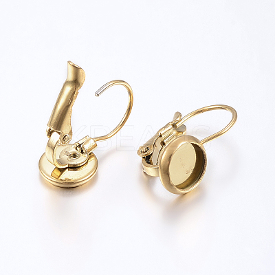 Ion Plating(IP) 304 Stainless Steel Leverback Earring Findings STAS-H425-02G-1