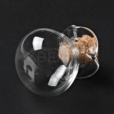 Lucky Bag Shape Glass Cork Bottles Ornament AJEW-A039-02B-1