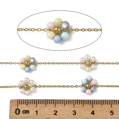 Handmade 304 Stainless Steel Beaded Chains CHS-L031-11G-05-1