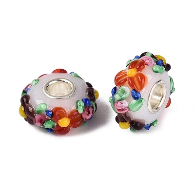 Handmade Lampwork & Brass Core European Beads LS-LAMP-N044-06S-01-1
