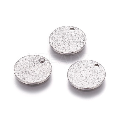 Tarnish Resistant 304 Stainless Steel Textured Pendants LS-STAS-I098-01-10mm-P-1