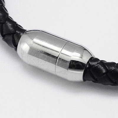 Braided Leather Cord Bracelets BJEW-I199-05-1