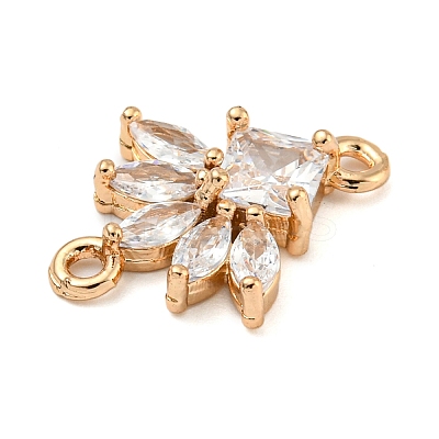 Brass Pave Clear Cubic Zirconia Connector Charms LS-ZIRC-U004-02G-01-1