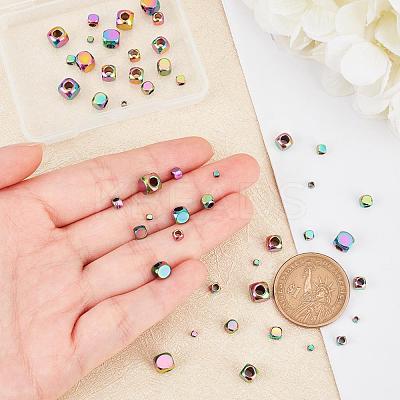 50Pcs 5 Style PVD Vacuum Plating 304 Stainless Steel Spacer Beads STAS-UN0022-17-1
