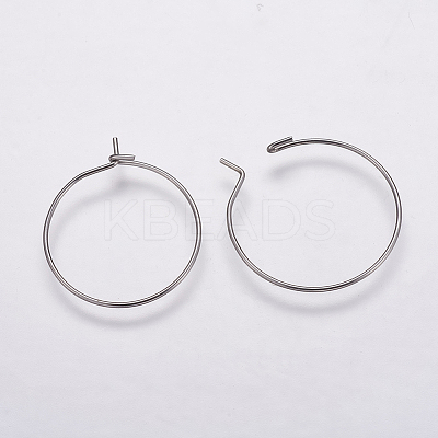 316 Surgical Stainless Steel Hoop Earrings Findings LS-X-STAS-K146-039-20mm-1