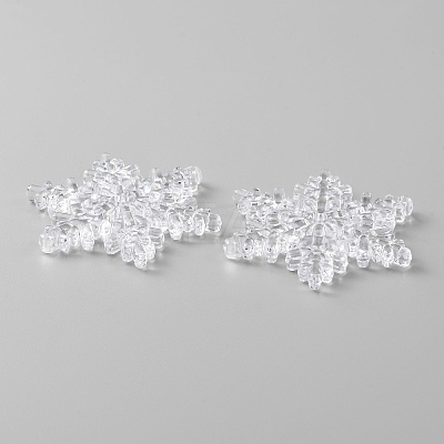 Transparent Acrylic Connector Charms LS-TACR-WH0001-74C-1