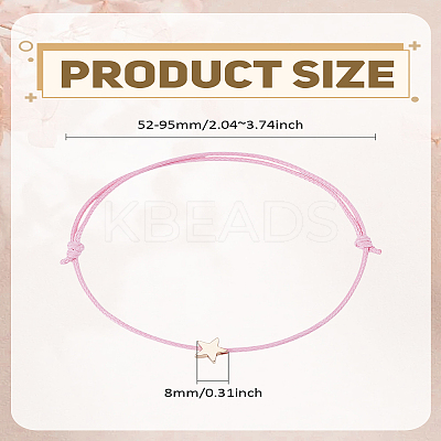 1Pc Adjustable Waxed Cord Bracelets BJEW-LP0002-41D-1