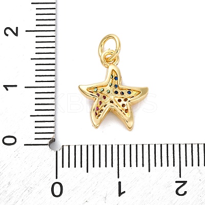 Brass Micro Pave Cubic Zirconia Pendants X-KK-S510-47G-04-1