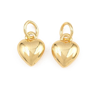 Valentine's Day Brass Charms KK-H292-57C-G-1