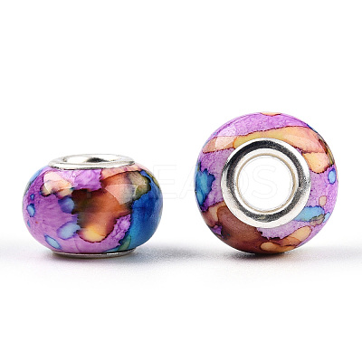 Opaque Resin European Beads RPDL-T003-09F-1