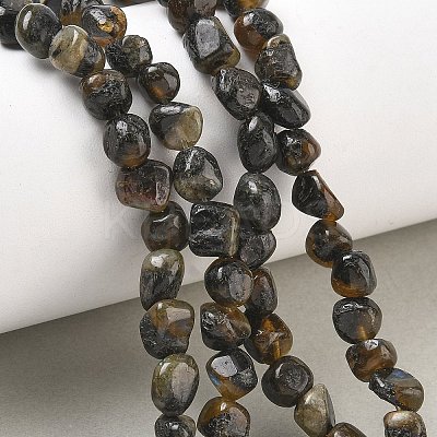 Natural Larvikite Beads Strands GG-CBA9392-24-1