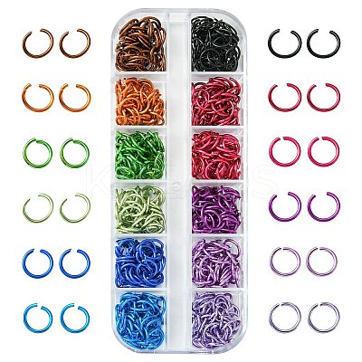 24G 12 Colors Aluminum Open Jump Rings for Chainmaille Weaves FIND-FS0001-81-1