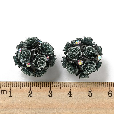 Acrylic Handmade Polymer Clay Rhinestone Beads FIND-Z036-01B-1
