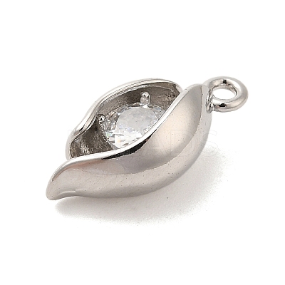 Marine Animal Theme
Platinum  Brass Micro Pave Clear Cubic Zirconia Pendants KK-U031-01P-01-1