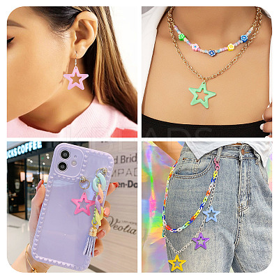40Pcs Opaque Acrylic Pendants MACR-TA0002-84-1