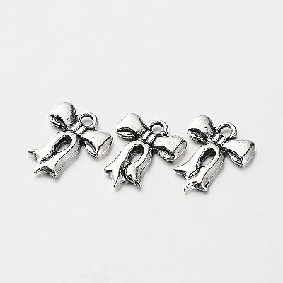 Tibetan Style Alloy Bowknot Bow Charms LS-X-TIBEP-O009-20-1