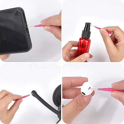 60Pcs 12 Colors Plastic Cleaning Brushes AJEW-CN0004-01-1