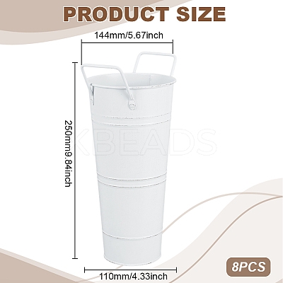 Galvanized Iron Flower Vase DIY-WH0899-461A-1