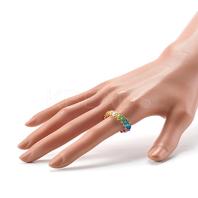 Transparent Acrylic Beads Finger Rings X1-RJEW-TA00004-1