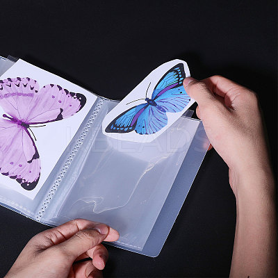 1Pc A6 Transparent PP Plastic Photocard Storage Albums AJEW-GL0004-48-1