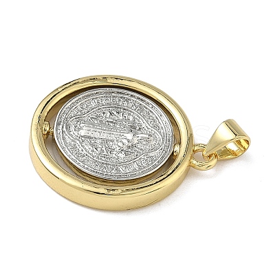 Religion Brass Pendants KK-L257-06GP-01-1
