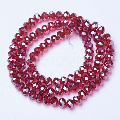 Electroplate Glass Beads Strands X-EGLA-A034-T2mm-A06-1