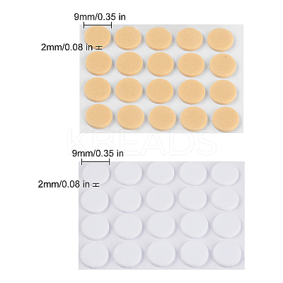 320Pcs 2 Colors EVA Flat Round Invisible Earring Ear Support FIND-SC0001-91-1