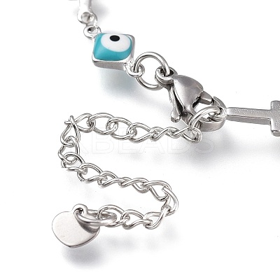 304 Stainless Steel Link Bracelets BJEW-M203-08P-1